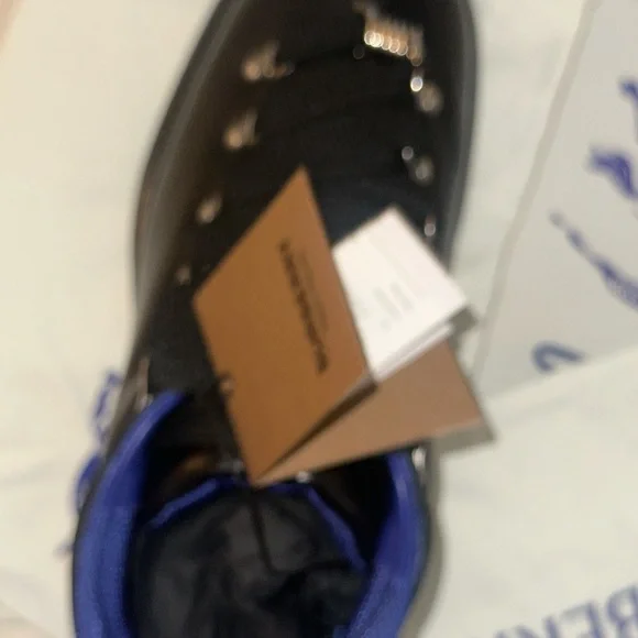 Men's Burberry Black and Blue shoes NEW